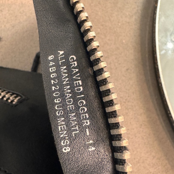 Demonia Black and Silver Lace Up Boots - Picture 4 of 5